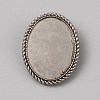 Tibetan Style Zinc Alloy Bolo Tie Slides Clasp Cabochon Settings FIND-WH0260-37G-AS-1