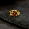 Brass Pave Cubic Zirconia Finger Rings for Women VD2246-1-3