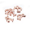 Rose Gold Plated Alloy Letter Pendants LS-X-PALLOY-J718-01RG-T-2