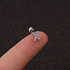 316L Surgical Stainless Steel Micro Pave Clear Cubic Zirconia Cartilage Earrings WG3A850-47-1