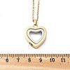 304 Stainless Steel Heart Urn Ashes Necklaces STAS-Z106-09G-03-6