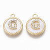 Brass Micro Pave Cubic Zirconia Pendants KK-T062-04G-NF-1