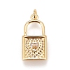 Brass Micro Pave Cubic Zirconia Pendants KK-A161-30G-3