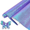 Fish-scale Pattern Laser PU Imitation Leather Fabric FIND-WH0110-262B-1