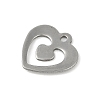 Non-Tarnish 201 Stainless Steel Charms STAS-C108-45P-2