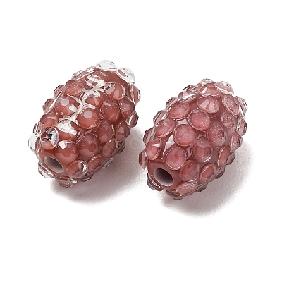 Sports Opaque Acrylic & Resin Rhinestone Beads RB-CBA95A4-02-1
