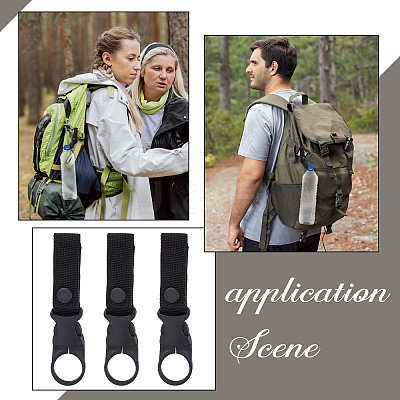 3Pcs Nylon Hanging Bottle Buckle Clip Carabiner TOOL-GF0003-22-1