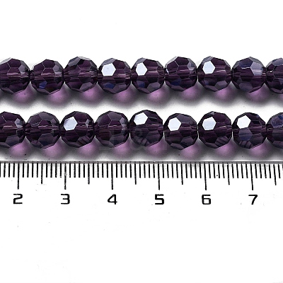 Electroplate Transparent Glass Beads Strands EGLA-A035-T8mm-A15-1