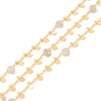 Natural White Labradorite Column Beaded Chains CHC-K012-02G-03-1