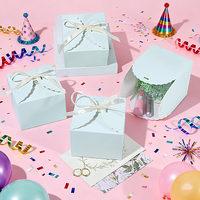 20Pcs Square Folding Paper Gift Boxes CON-PH0003-52A-1