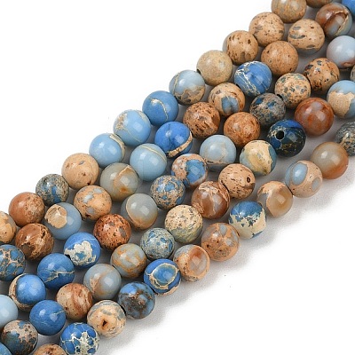 Dyed Natural Regalite/Imperial Jasper/Sea Sediment Jasper Beads Strands G-B124-C04-13-1