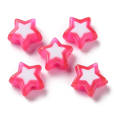 Star Acrylic Beads TACR-C001-02G-1