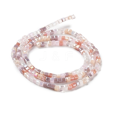 Gradient Color Electroplate Glass Bead Strands X-GLAA-E042-05-B08-1
