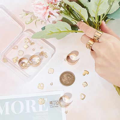 DIY Charms Cuff Ring Making Kit STAS-UN0051-38-1