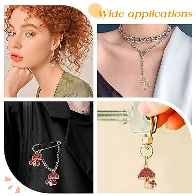 24Pcs 6 Colors Rack Plating Alloy Rhinestone Pendants FIND-FS0004-96-1