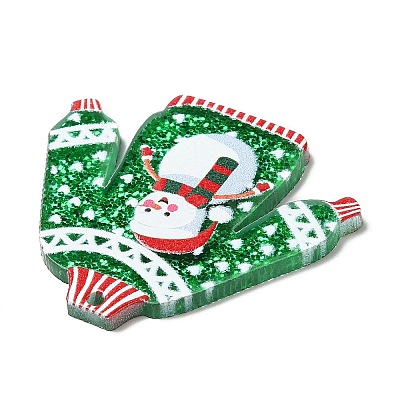 Christmas Themed Acrylic Pendants SACR-P022-03D-1