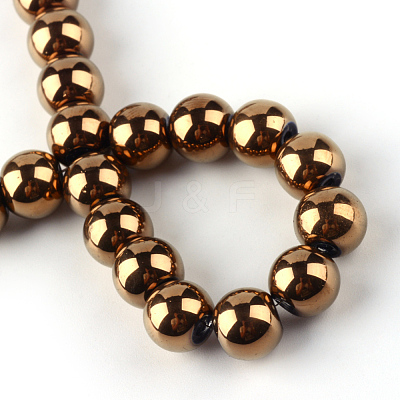 Electroplate Transparent Glass Beads Strands EGLA-Q062-8mm-D03-1