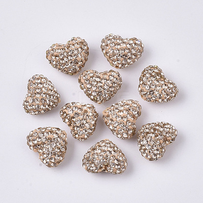 Polymer Clay Rhinestone Beads X-RB-S055-26A-01-1