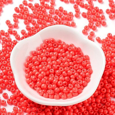 Baking Paint Glass Seed Beads SEED-H002-I-B513-1