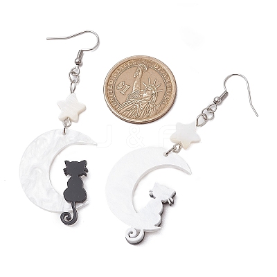 Acrylic Dangle Earrings EJEW-JE06333-03-1