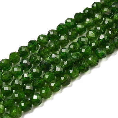 Natural Green Diopside Beads Strands G-NH0046-A01-03-1