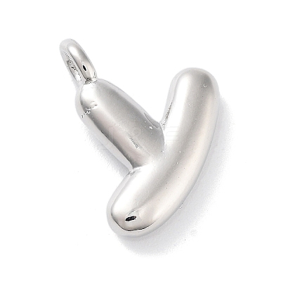 Rack Plating Brass Balloon Letter Pendants LS-KK-C050-01P-Y-1