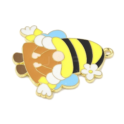 Bees Theme Alloy Enamel Pandants FIND-M083-06E-G-1