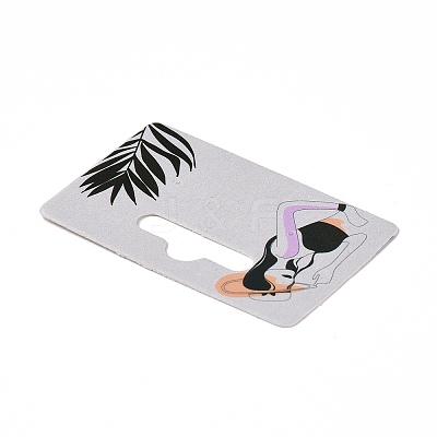 Rectangle Paper One Pair Earring Display Cards with Hanging Hole CDIS-C004-04E-1