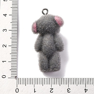 Flocky Resin Pendants RESI-Q011-02C-1