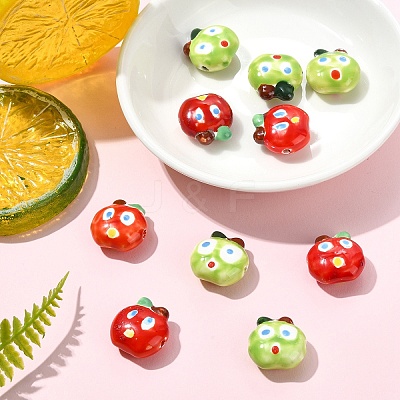 5Pcs Handmade Porcelain Beads PORC-YW0001-68A-1