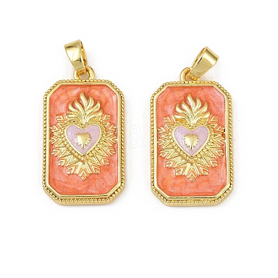Brass Enamel Pendants KK-L190-008G-01-1