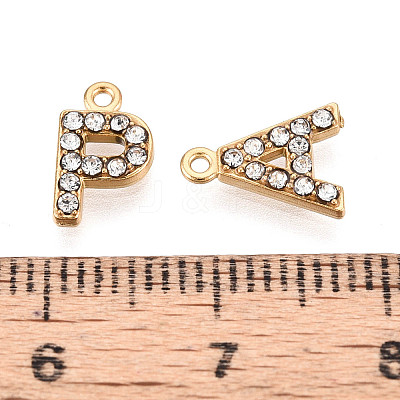 304 Stainless Steel and Rhinestone Pendants STAS-T071-11A-G-1