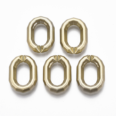 Spray Painted CCB Plastic Linking Rings CCB-R104-15-02-1
