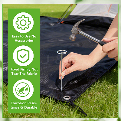 200Pcs Carben Steel Garden Landscape Staples AJEW-WA0004-14-1