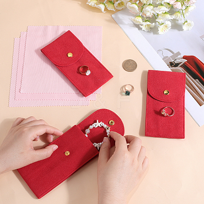 3 Sets Rectangle Velvet Single Watch Storage Bags ABAG-BBC0001-12A-1
