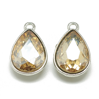 Alloy Glass Pendants PALLOY-T028-10x14mm-06-1