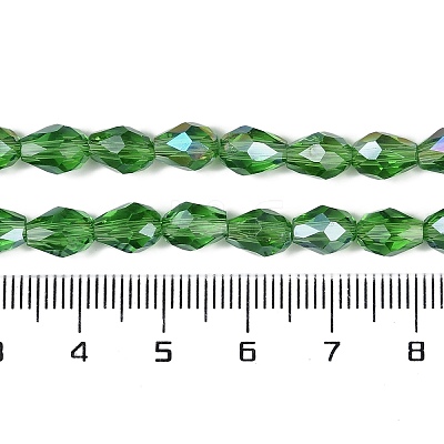 Transparent Electroplate Glass Beads Strands EGLA-N013-T8mm-B14-1