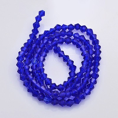 Faceted Bicone Glass Beads Strands EGLA-P017-3mm-08-1