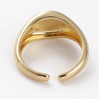 Brass Cuff Rings RJEW-C101-03G-1