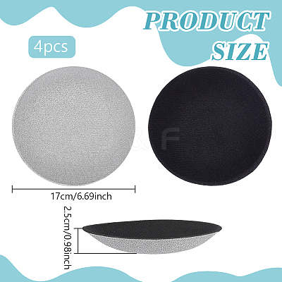 EVA Cloth Round Fascinator Hat Base for Millinery Magic LS-FIND-WH0152-947C-1