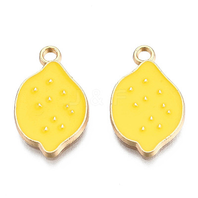Light Gold Plated Alloy Charms ENAM-T009-04-1