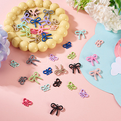 36Pcs 18 Styles Spray Plating Alloy Pendants FIND-TA0007-94-1