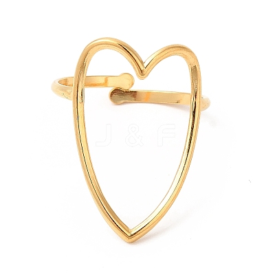 Ion Plating(IP) 201 Stainless Steel Open Cuff Ring RJEW-E063-47G-1