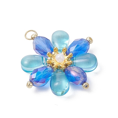 Glass Beaded Pendants PALLOY-MZ01186-1