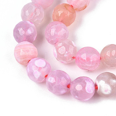 Natural Agate(Dyed & Heated) Beads Strands G-T139-8mm-88B-1