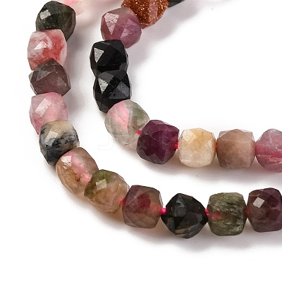 Natural Multicolor Tourmaline Beads Strands G-F770-A01-01-1