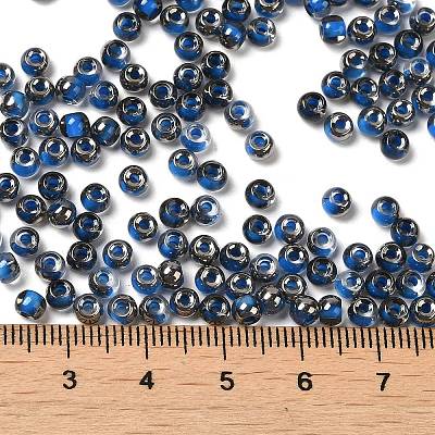 Transparent Inside Colours Glass Seed Beads SEED-H002-A-C215-1