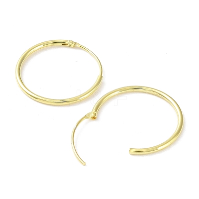 925 Sterling Silver Huggie Hoop Earrings EJEW-K258-02D-G-1