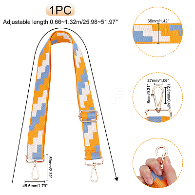 1Pc Flat Polyester Bag Strap FIND-PH0002-61C-1