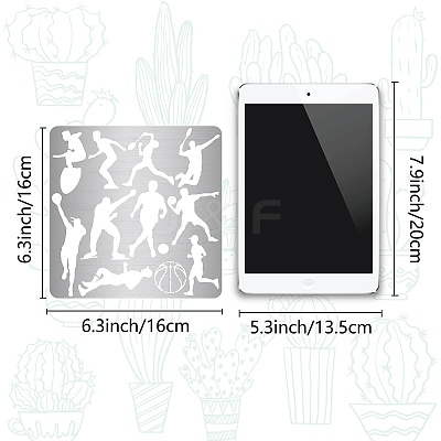 Sport Theme Stainless Steel Cutting Dies Stencils DIY-WH0238-149-1